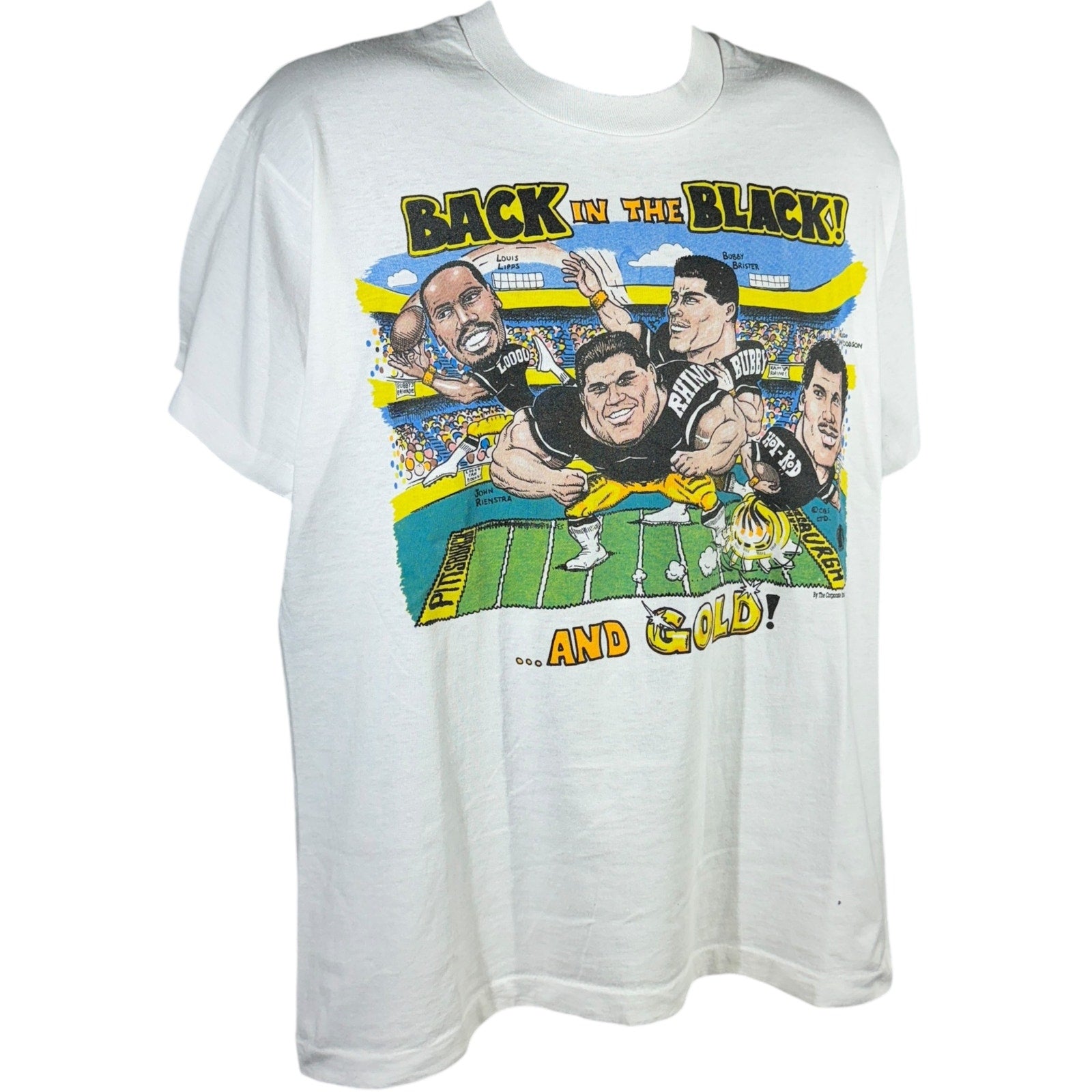 Vintage Pittsburgh Steelers "Black and Gold" Caricature Tee