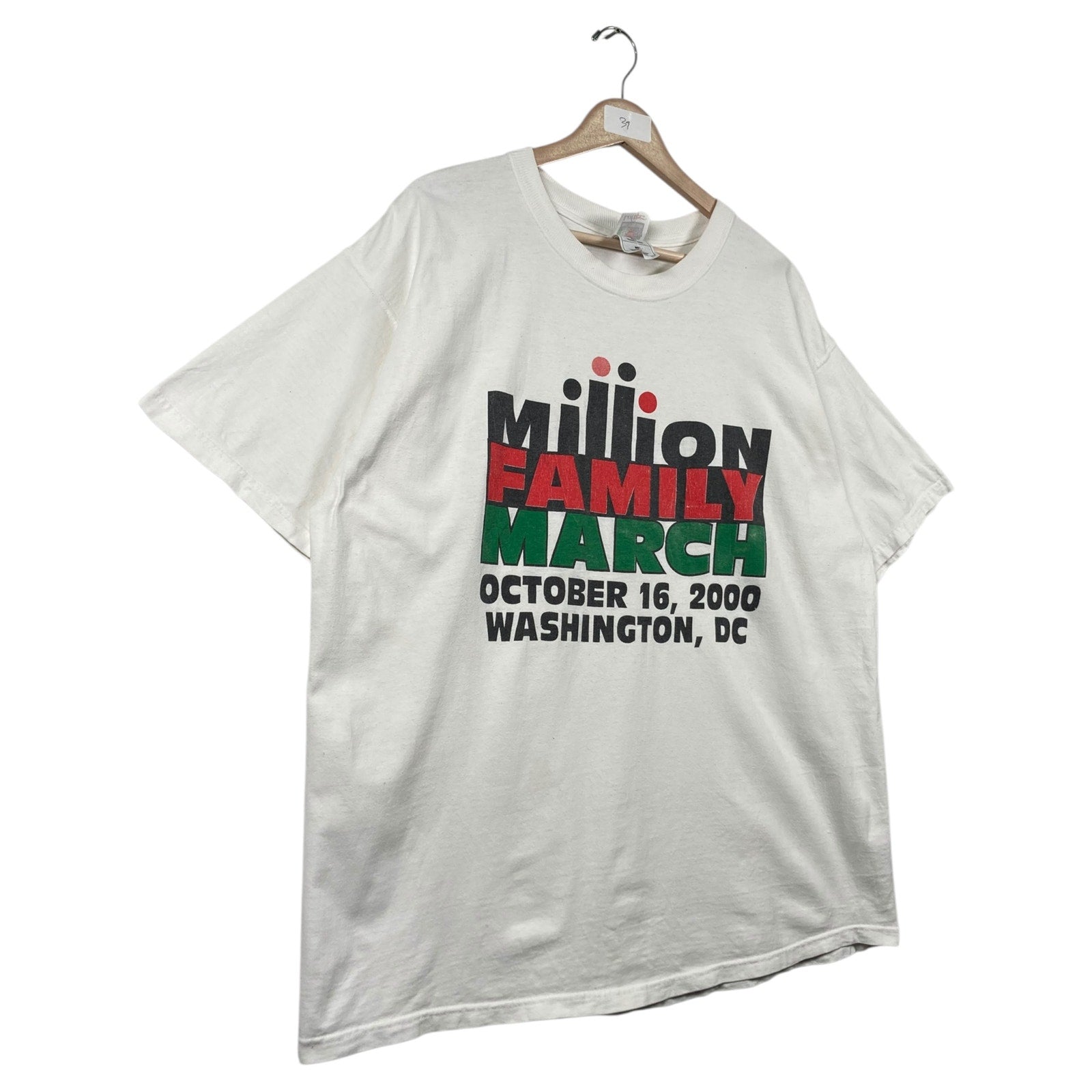 Vintage Million Family March Washington DC Graphic T-Shirt 2000