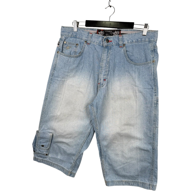 Vintage Straight Leg Bermuda Jean Denim Shorts 36