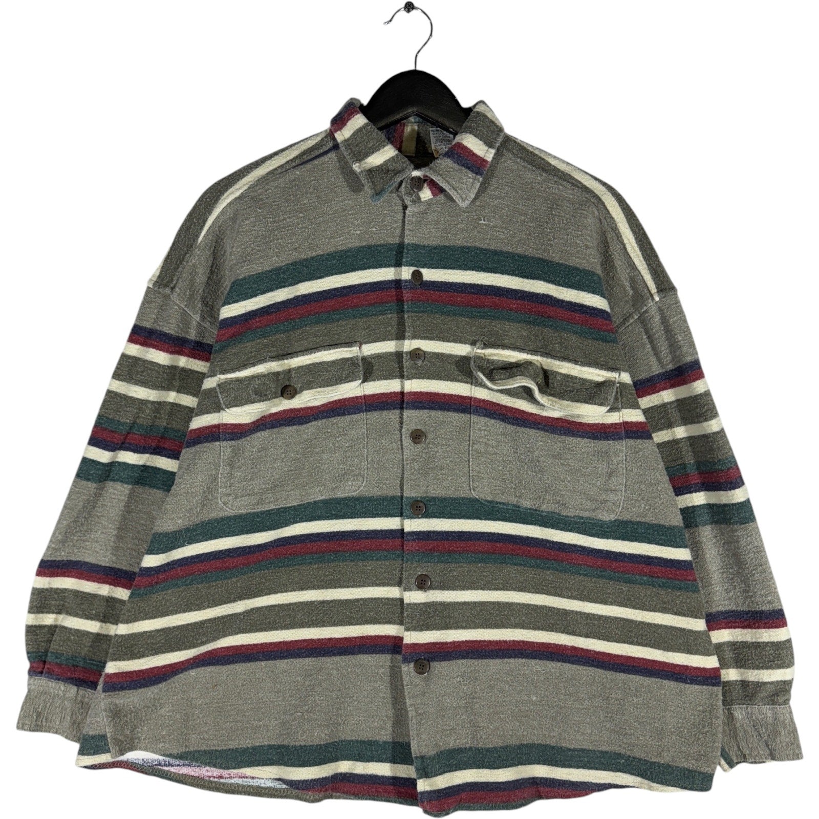 Vintage Striped Bugle Boy Long Sleeve Button Up