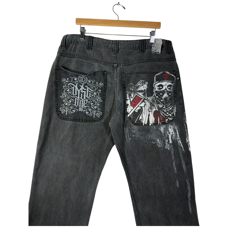 Vintage Dyse One Authentic Tribal Streetwear Straight Leg Denim Jeans 38x30
