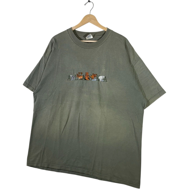 Vintage Alaska Embroidered Spellout Souvenir Tee