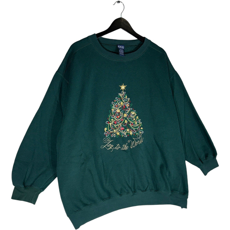 Vintage Christmas Tree "Joy To The World" Crewneck