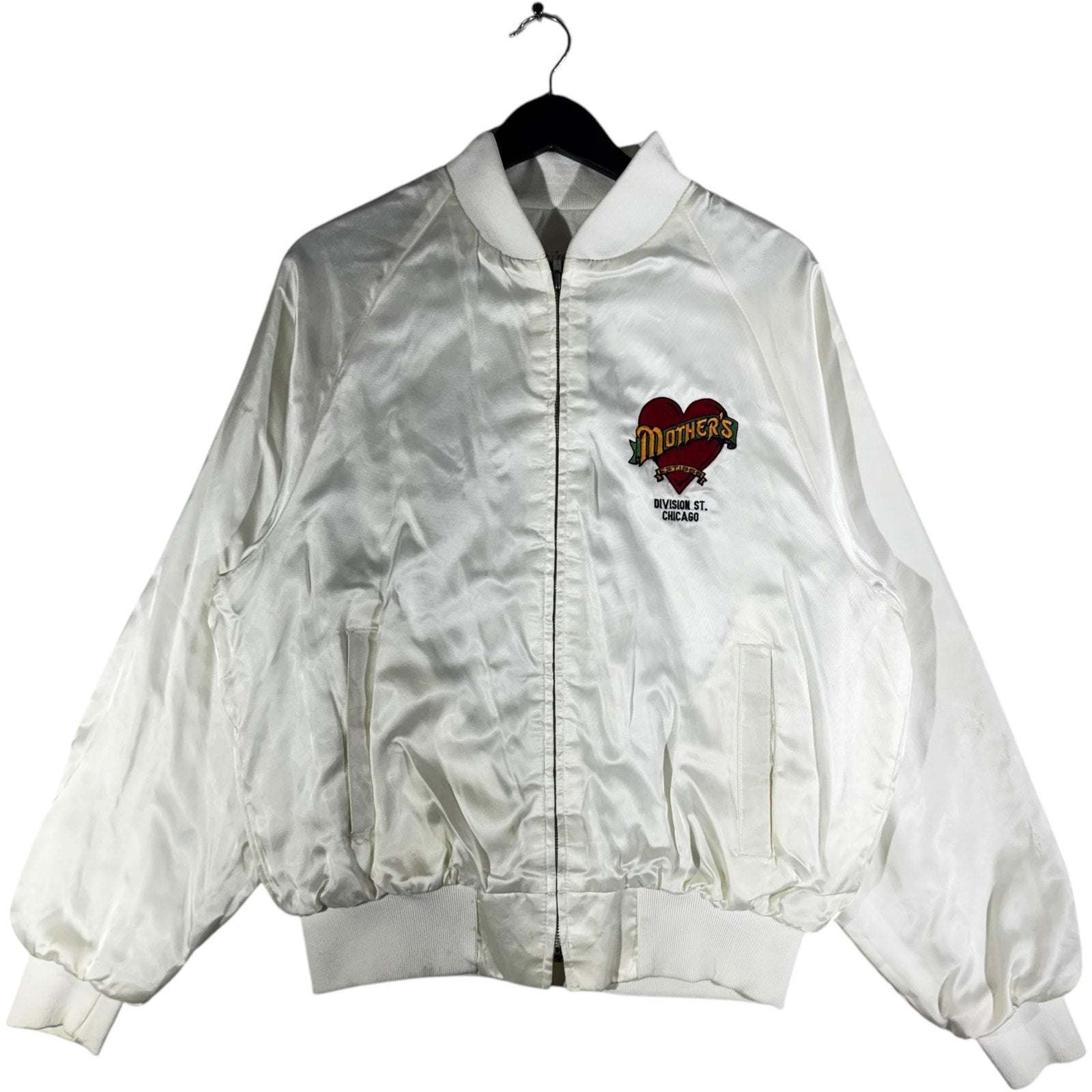 Vintage Mother's Chicago Souvenir Satin Bomber Jacket