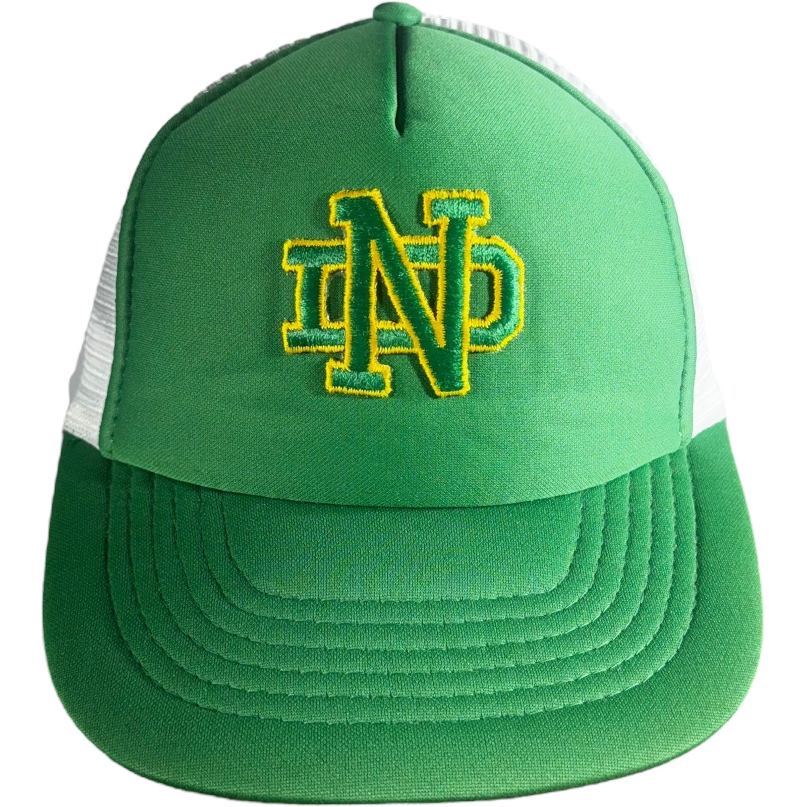 Vintage Notre Dame University Trucker Snapback Hat 90s