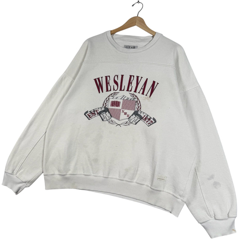 Vintage Wesleyan University Emblem Pullover Crewneck