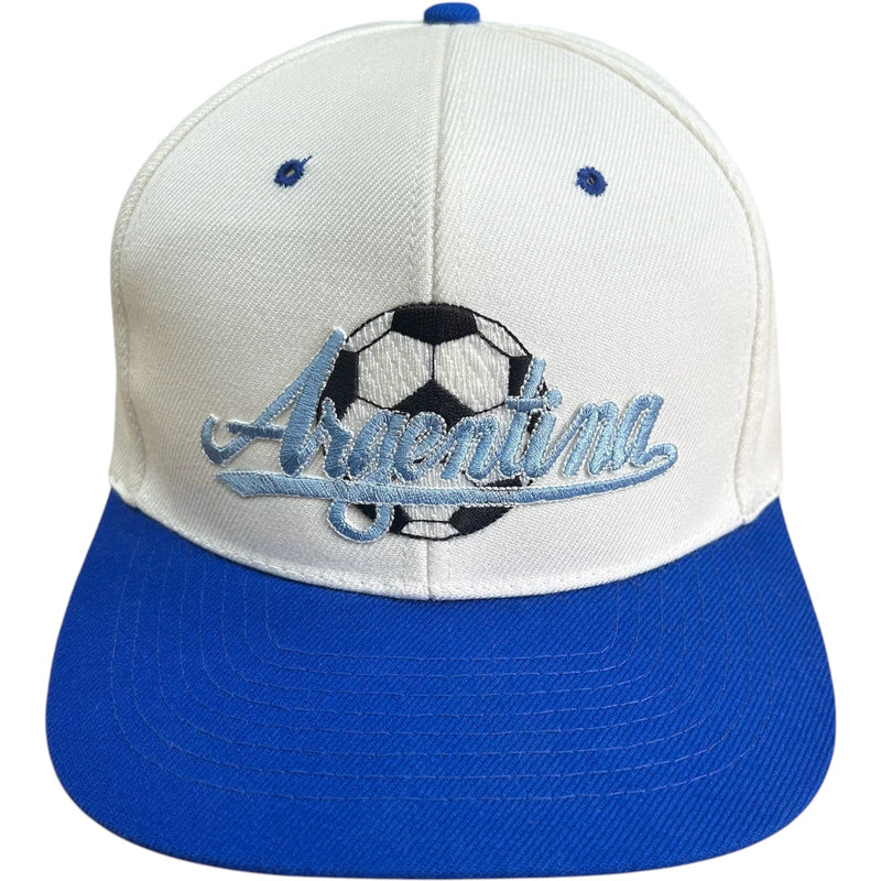 Vintage Argentina Soccer Embroidered Snapback Hat