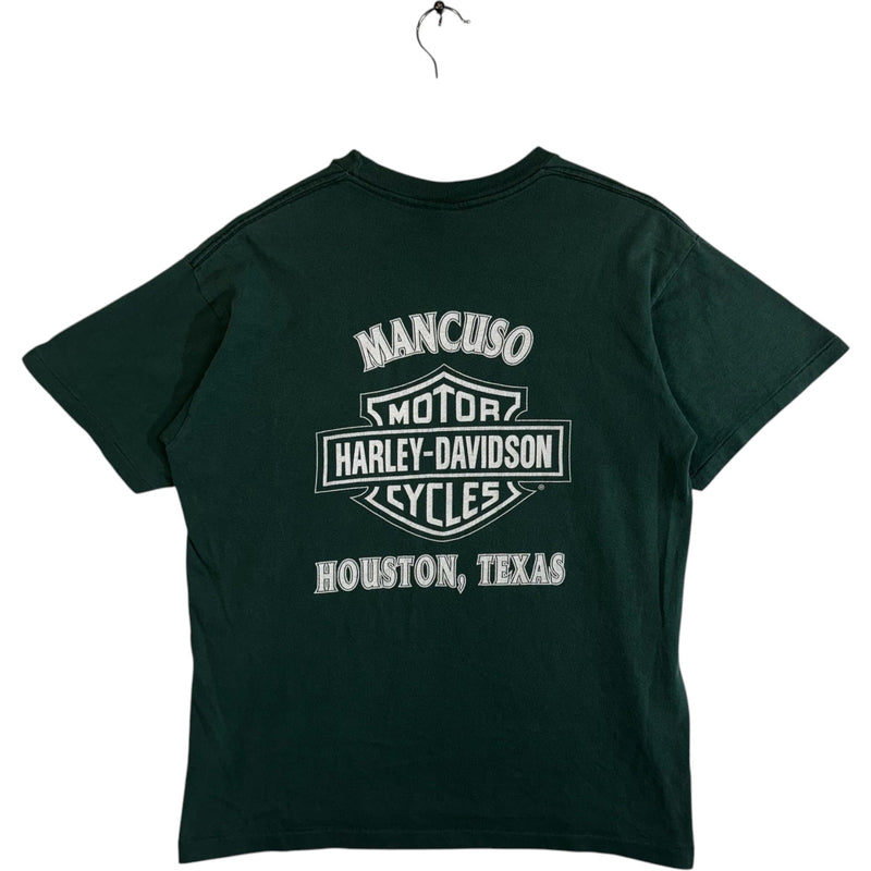 Vintage Harley Davidson Houston Texas Pocket Tee