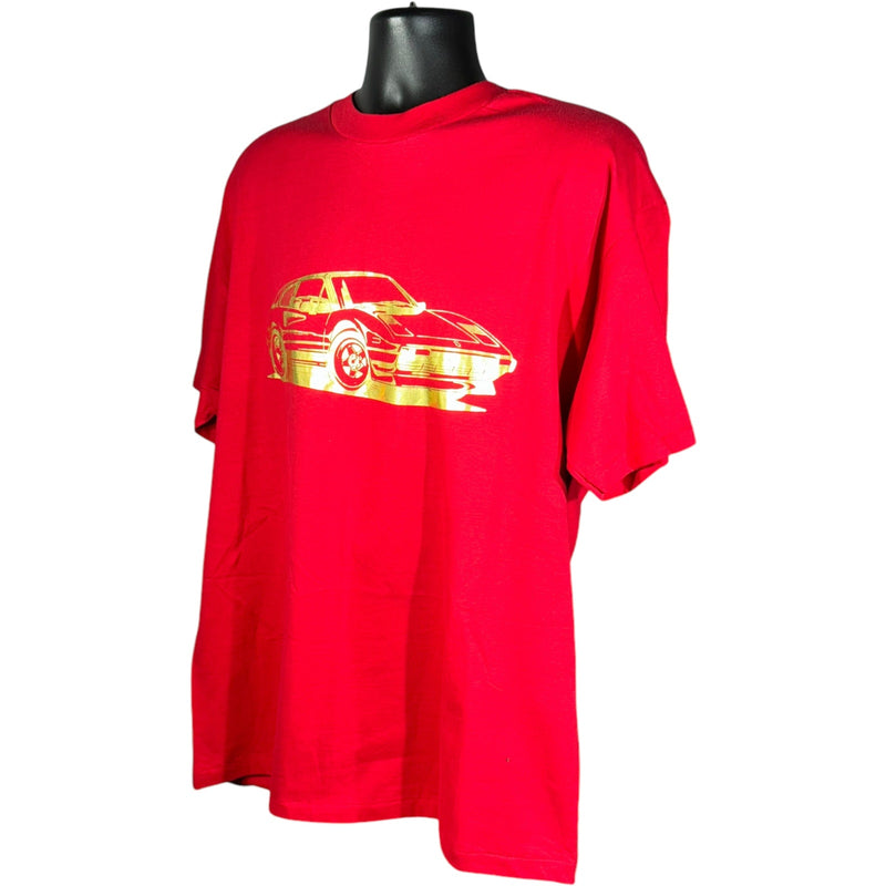 Vintage Metallic Print Car Tee