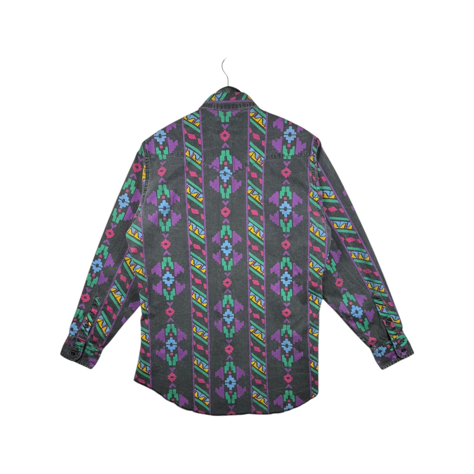 Vintage Wrangler Aztec Western Long Sleeve Button Up Shirt
