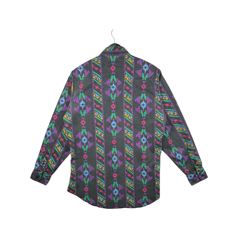 Vintage Wrangler Aztec Western Long Sleeve Button Up Shirt