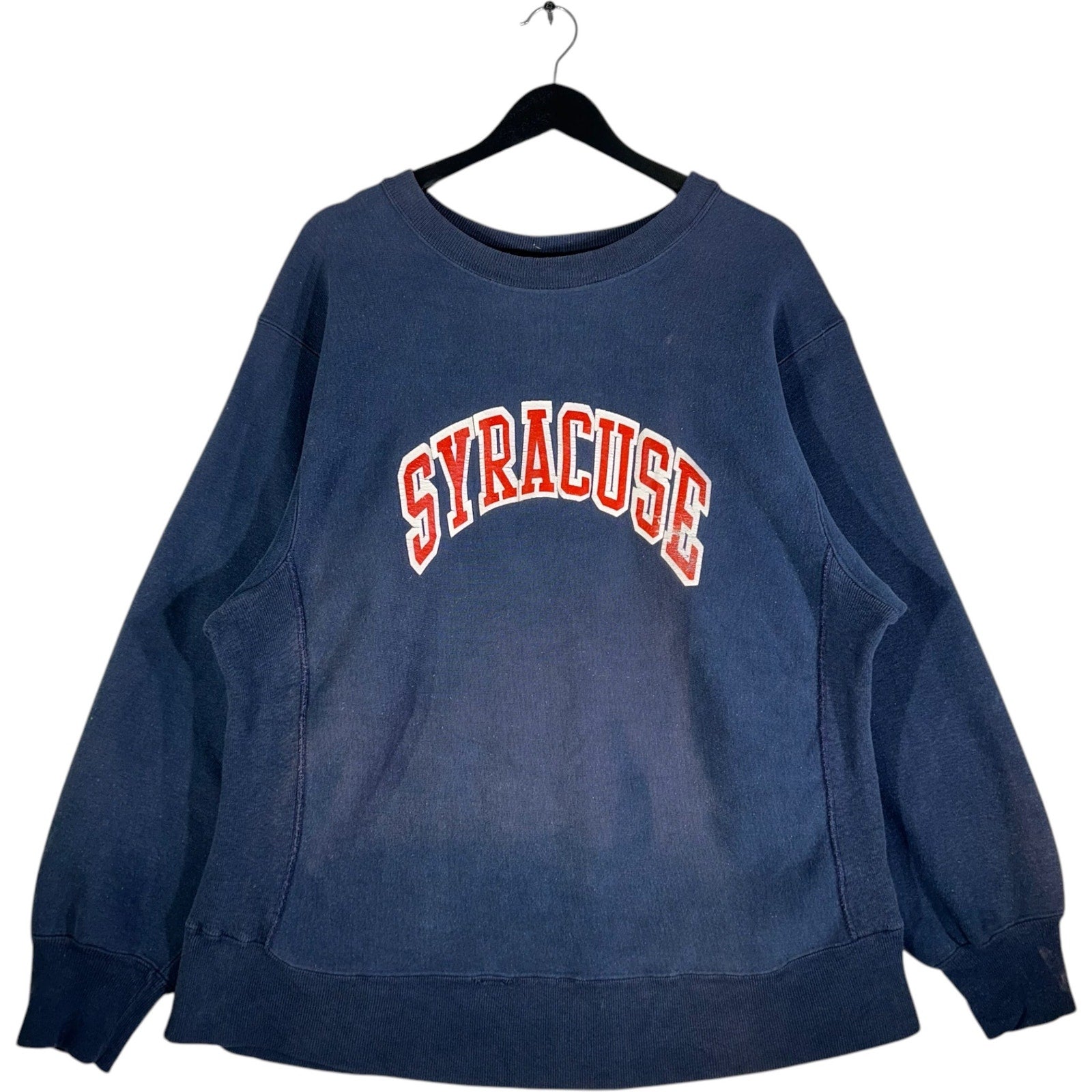 Vintage Reverse Weave Syracuse University Spellout Crewneck