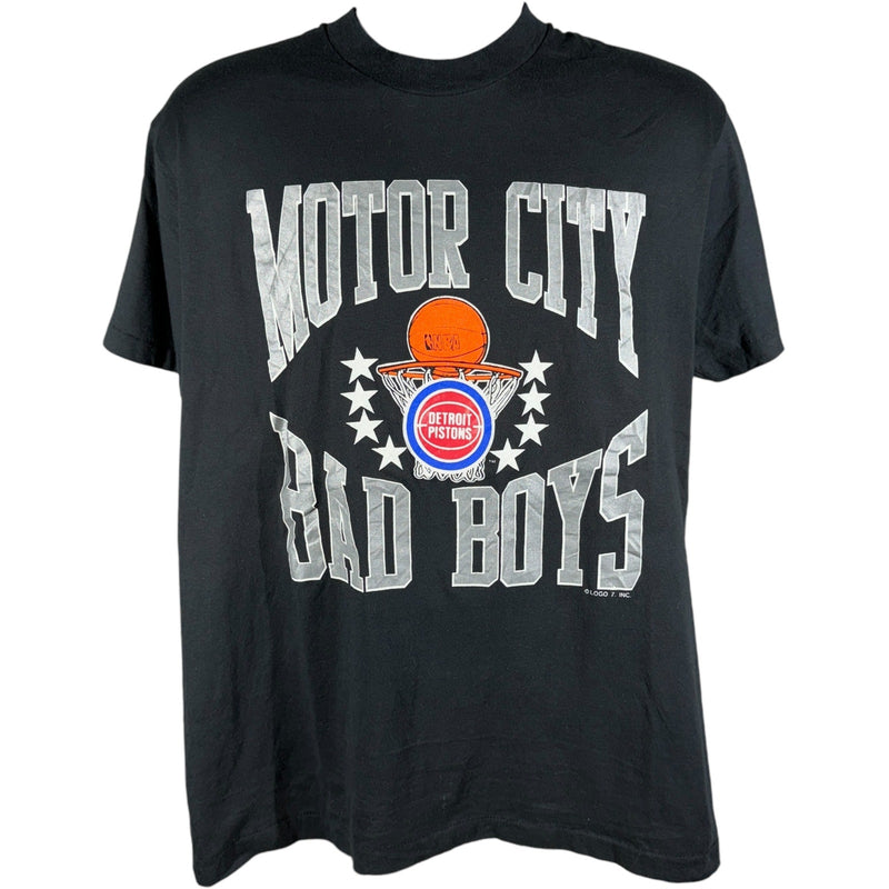 Vintage Motor City Bad Boys Detroit Pistons Spellout Tee 90s