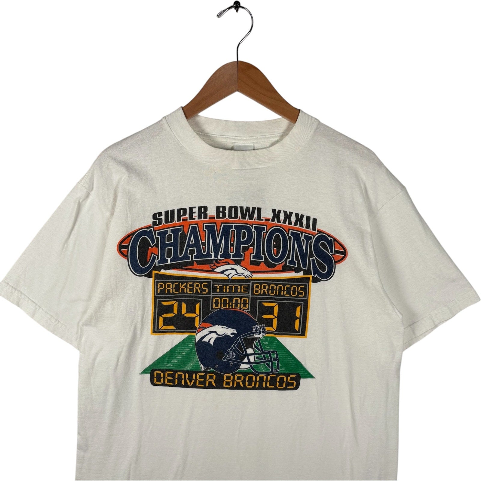 Vintage Logo 7 Denver Broncos Super Bowl Champs Tee