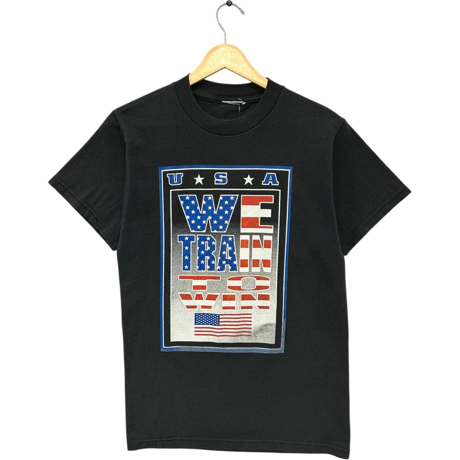 Vintage USA We Train To Win Patriotic Tee