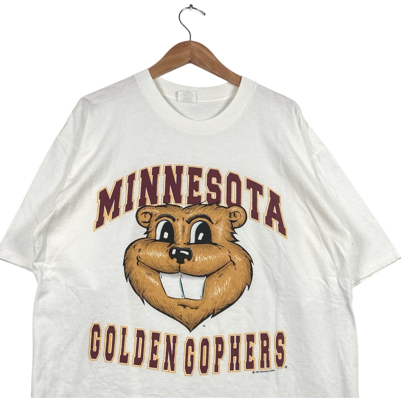 Vintage University Of Minnesota Golden Gophers Tee 1991