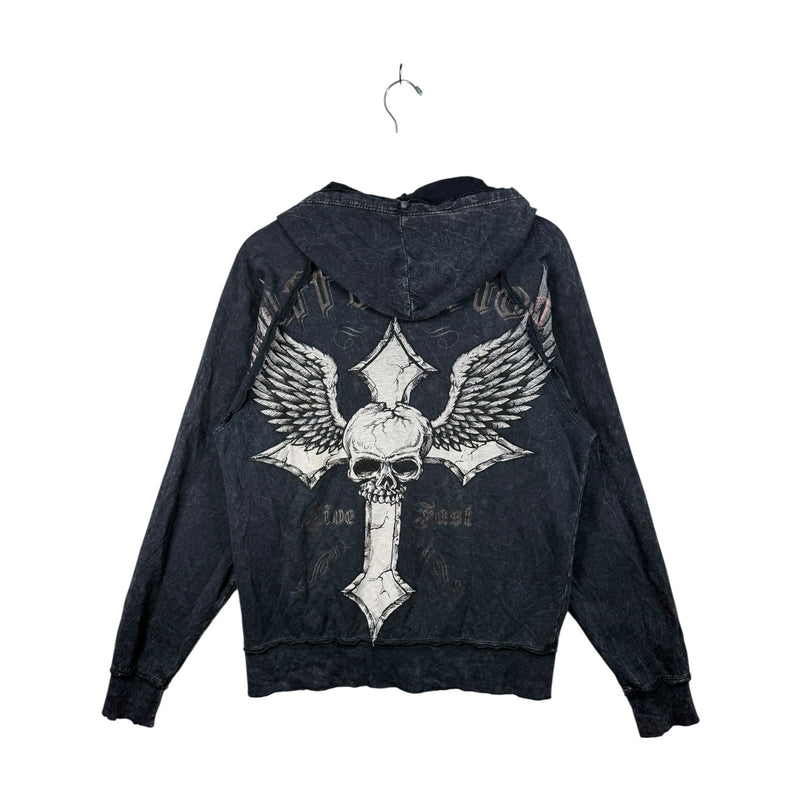 Vintage Affliction Live Fast Full Zip Hoodie