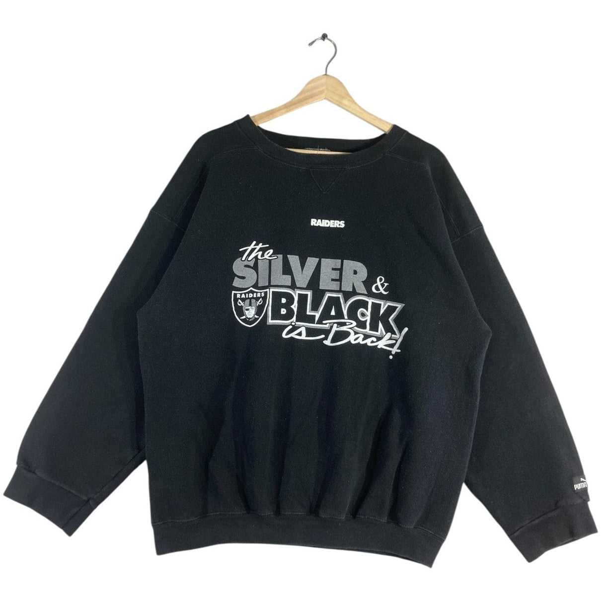 Vintage Oakland Raiders Silver & Black Crewneck