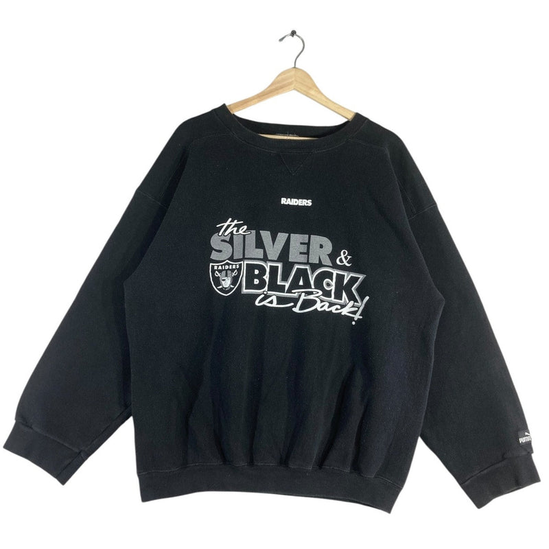 Vintage Oakland Raiders Silver & Black Crewneck