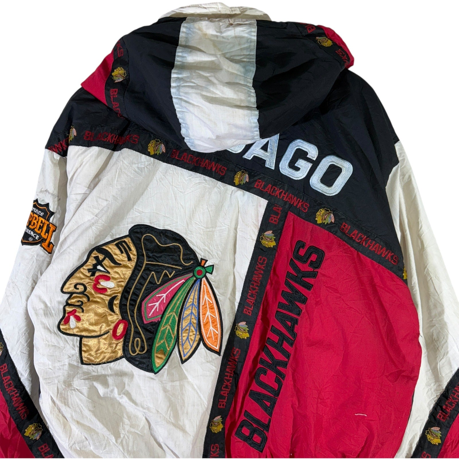 Vintage Chicago Blackhawks Pro Player Puffer Jacket