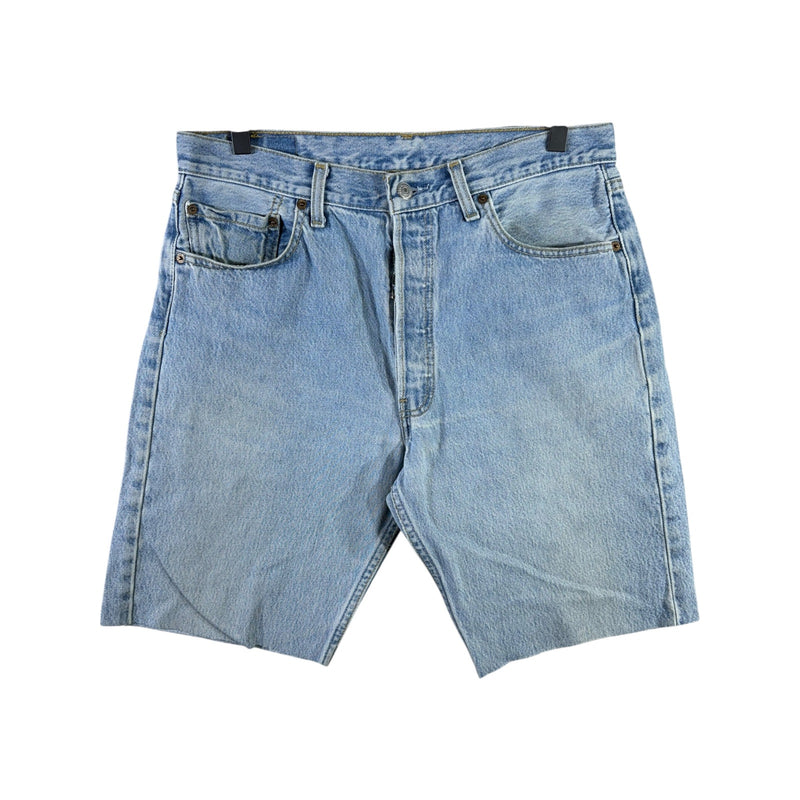 Vintage Levi's 501 Denim Raw Hem Cut Off Shorts 34
