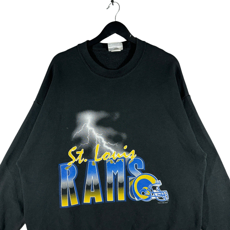 Vintage St. Louis Rams Lightning Graphic NFL Crewneck 90s