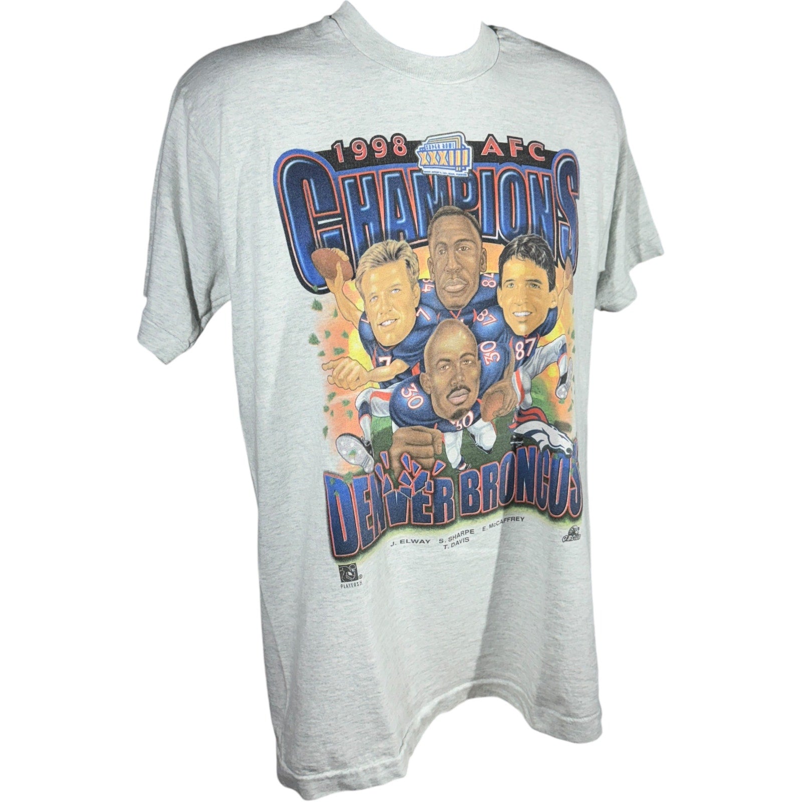 Vintage Denver Broncos Super Bowl XXXll Champions Caricature Tee