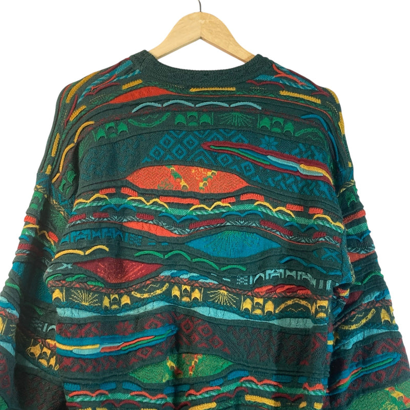 Vintage Coogi 3D Abstract Knit Sweater