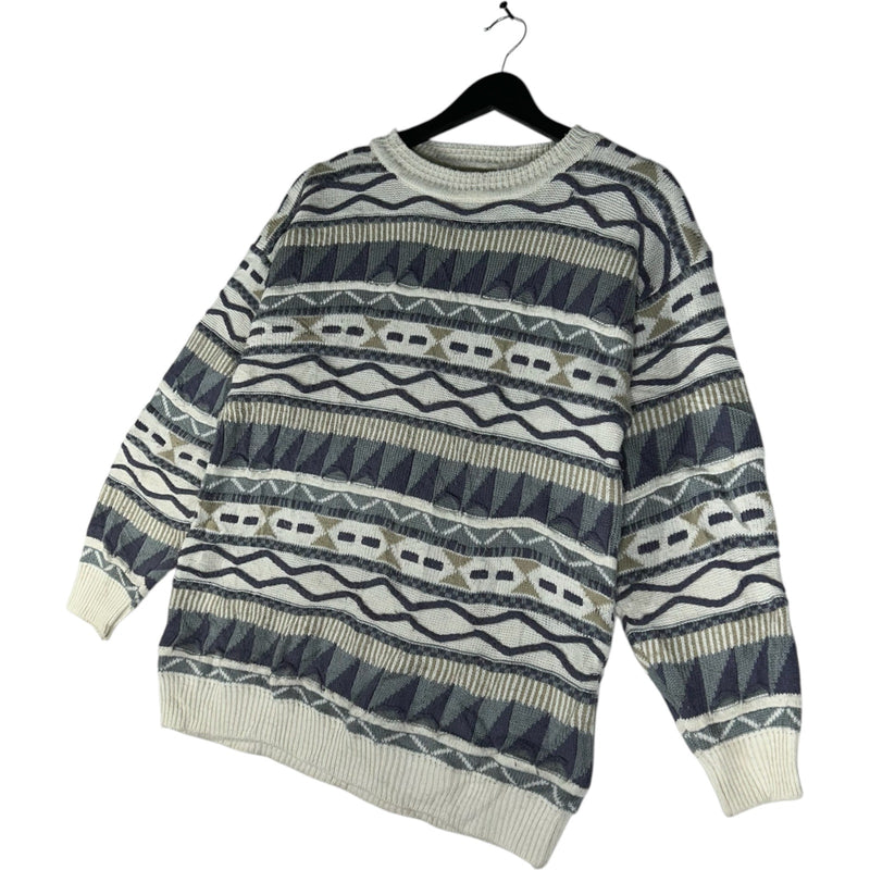 Vintage 3D Knit Textured Sweater