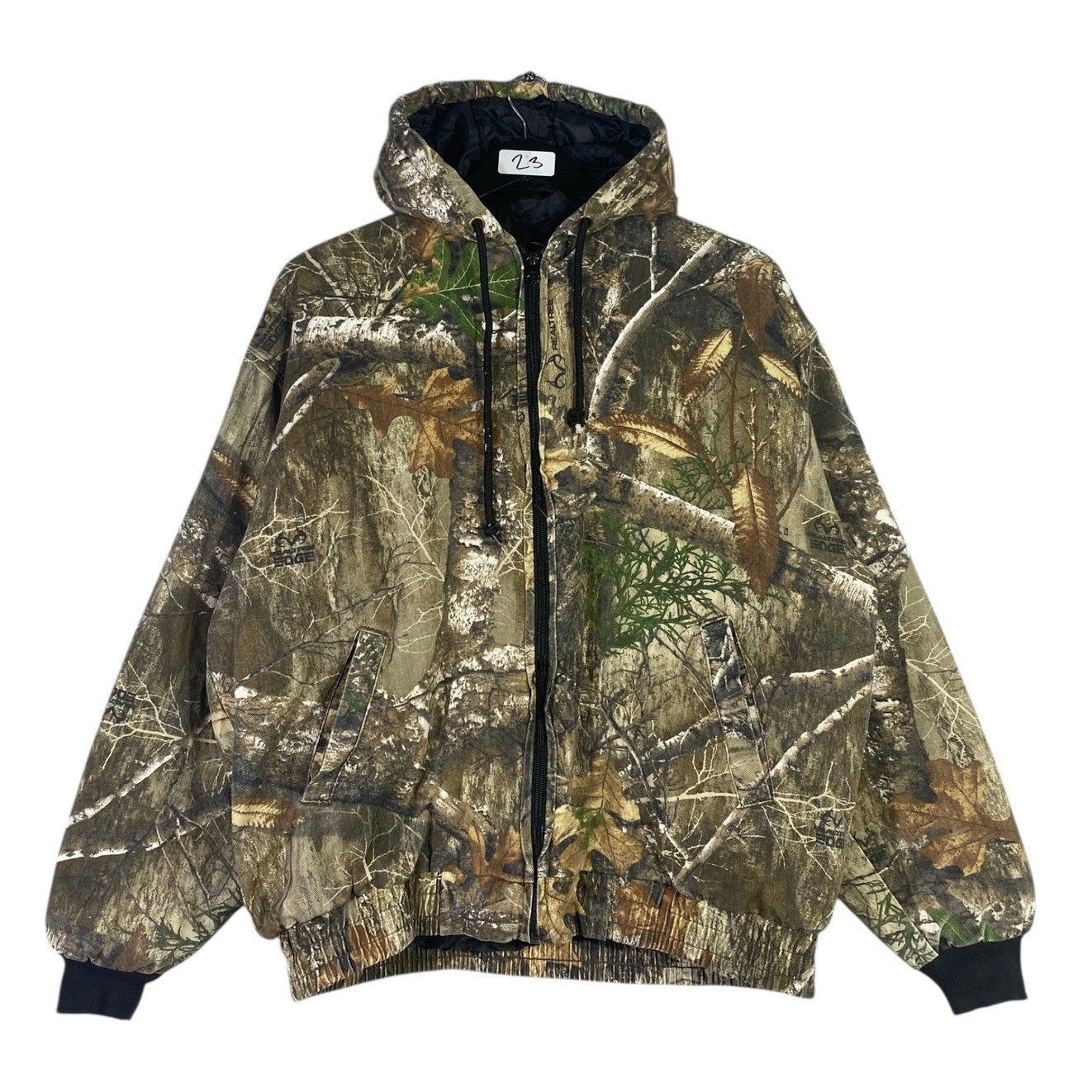 Vintage Real Tree Camouflage Hunting Hoodie Jacket