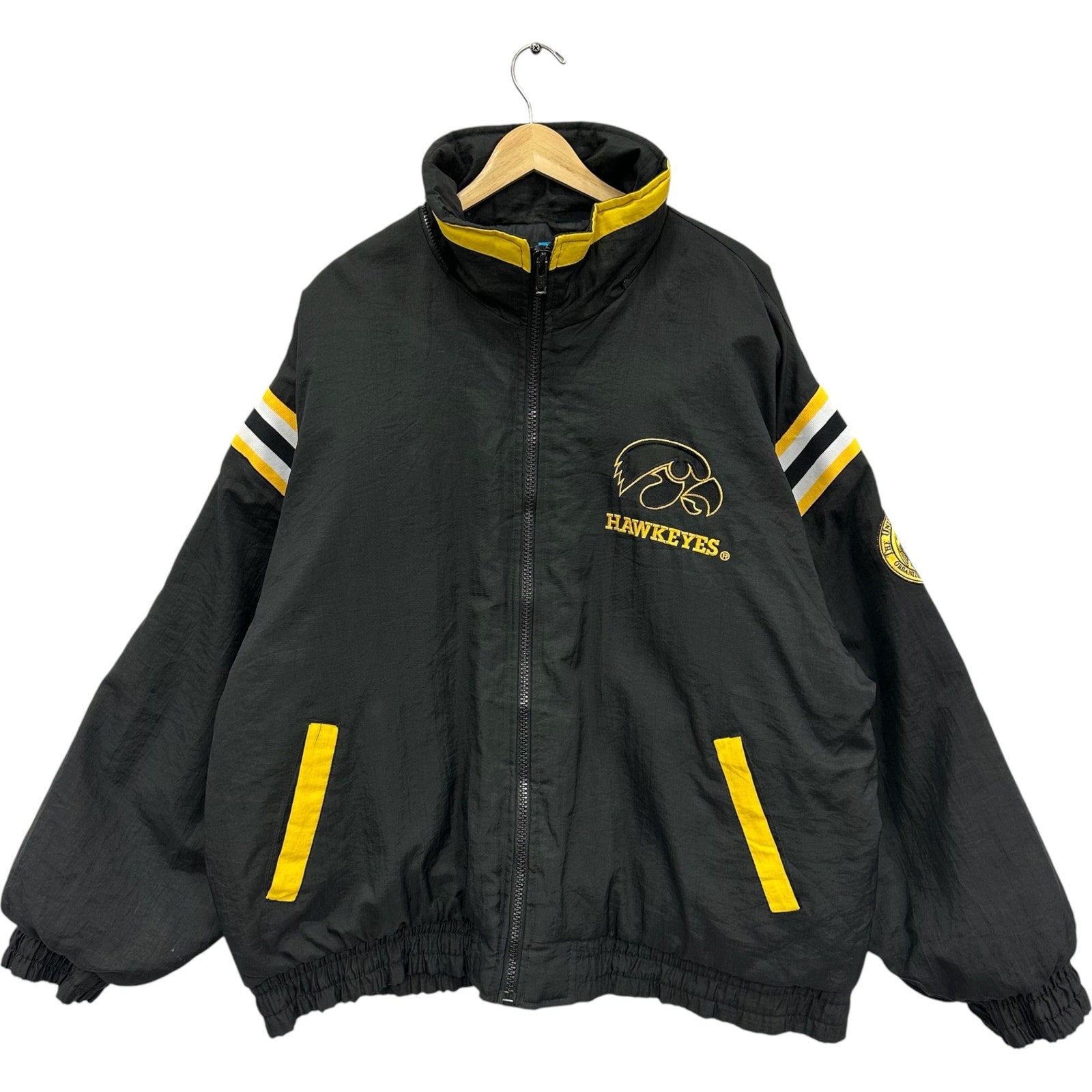 Vintage Iowa Hawkeyes Embroidered Puffer Jacket