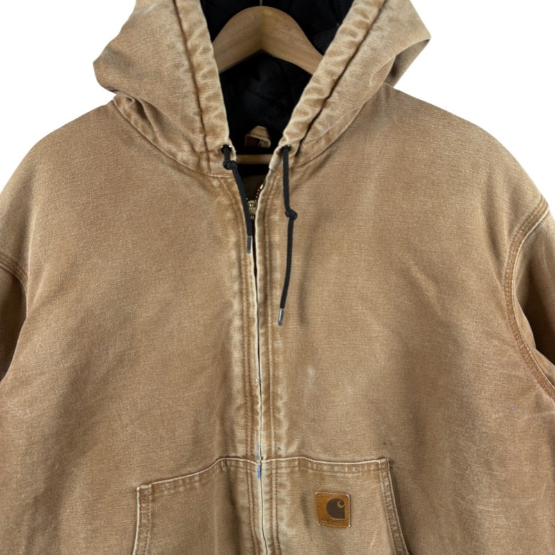 Vintage Carhartt Insulated Active Hoodie Full Zip Workwear Jacket