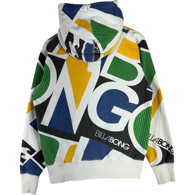 Vintage Billabong Full Zip Logo Abstract Hoodie