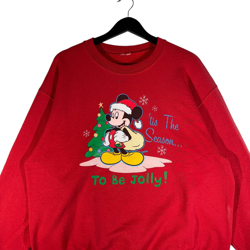 Vintage "Tis The Season To Be Jolly!" Mickey Mouse Crewneck