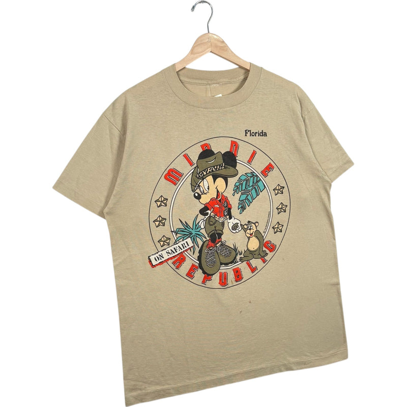 Vintage Disney Minnie Mouse On Safari Florida Souvenir Tee