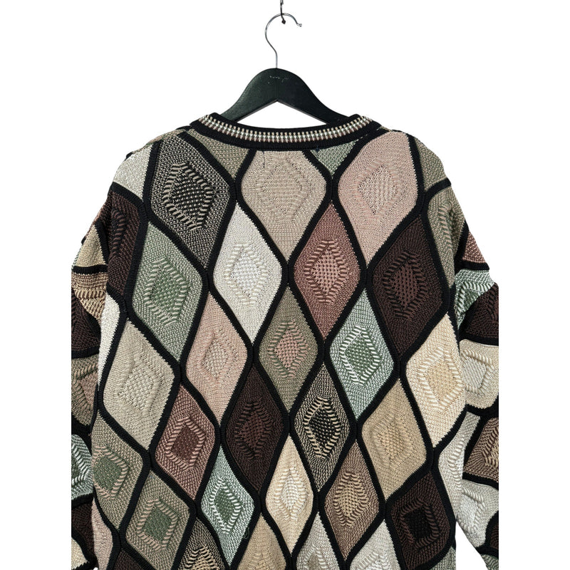 Vintage Argyle Fair Isle Cozy Pullover Sweater