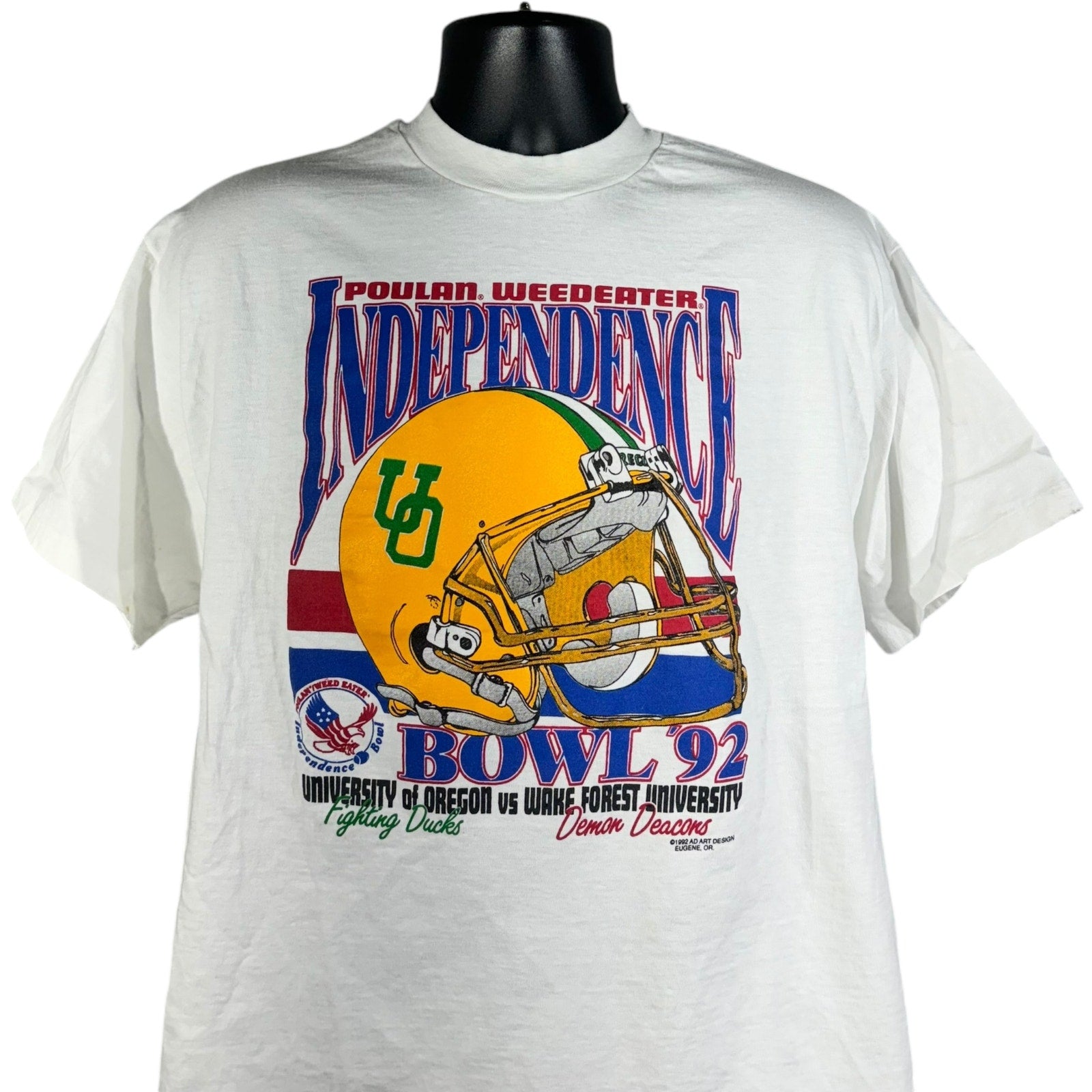 Vintage Independence Bowl Oregon vs Wake Forest College Football Tee 1992