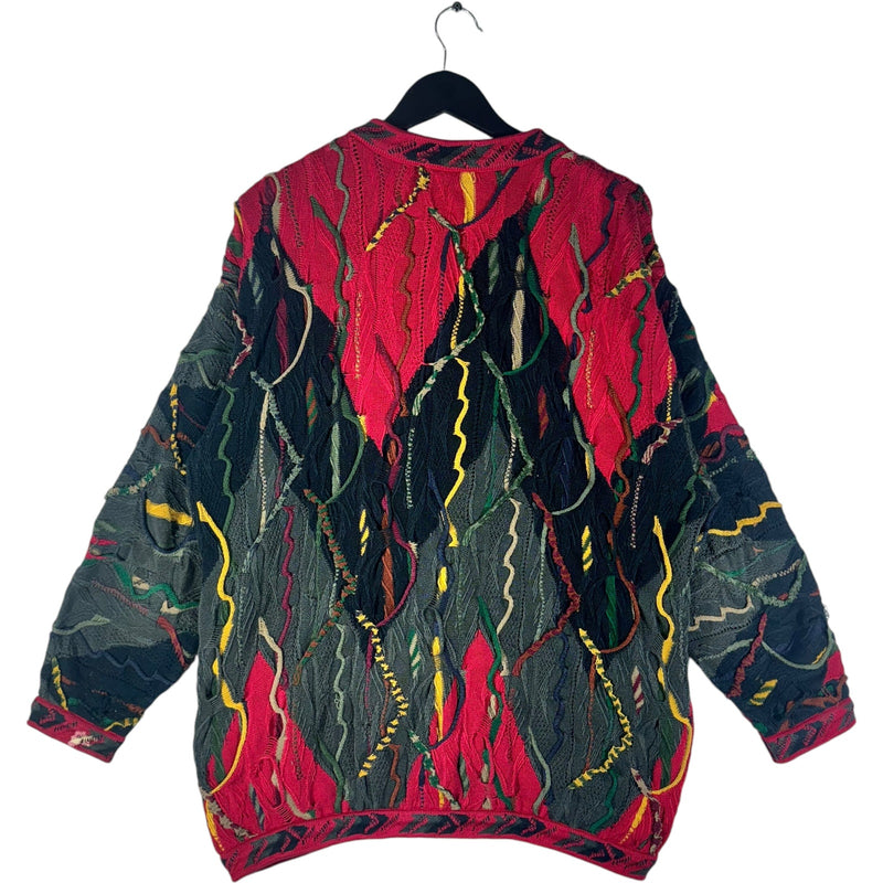 Vintage Coogi 3D Knit Cardigan Sweater