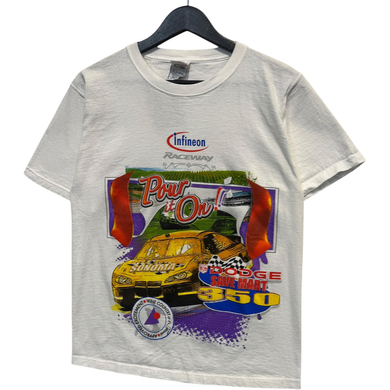 Vintage Dodge Save Mart 350 "Pour It On" NASCAR Racing Tee