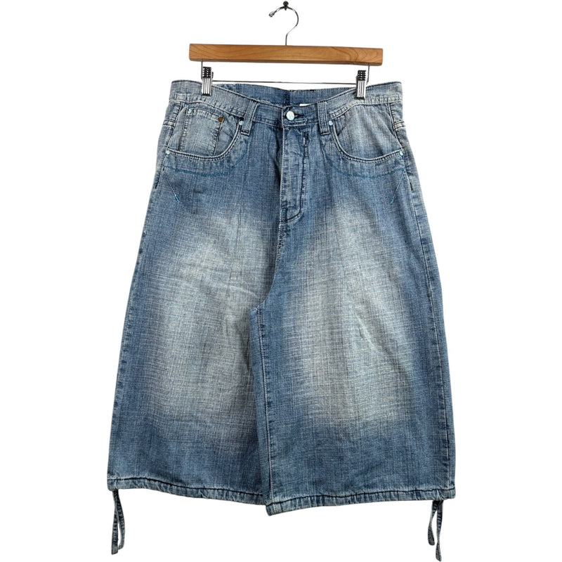 Vintage Side Drawstring Denim Shorts