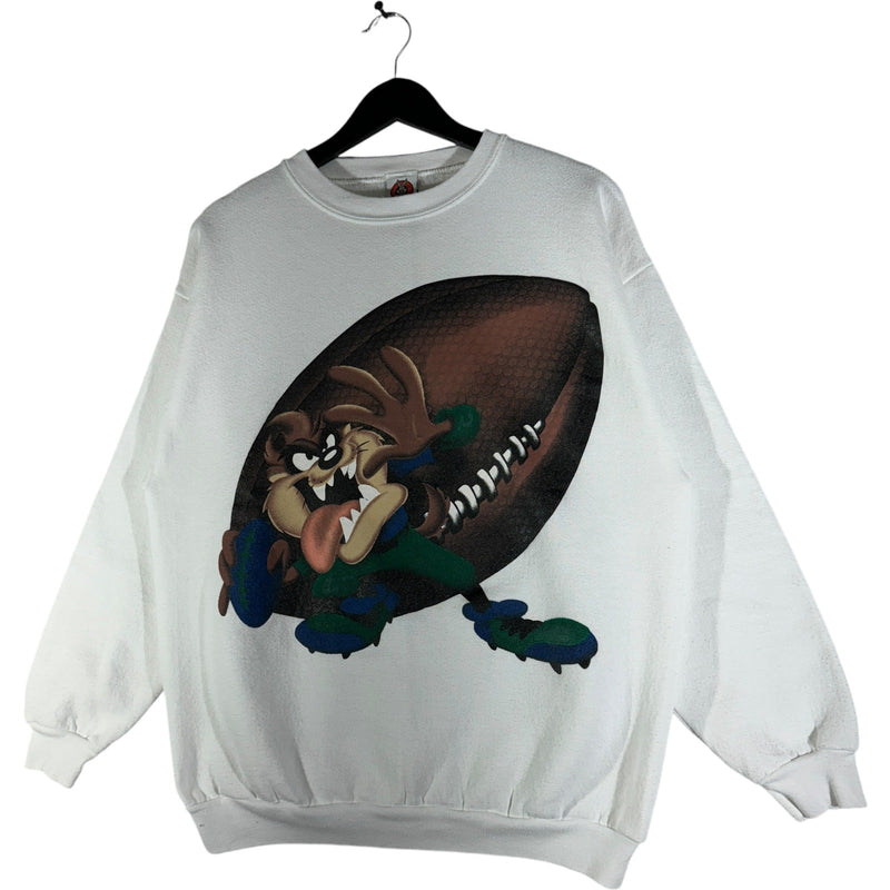 Vintage Looney Tunes Tasmanian Devil Football Crewneck 90s