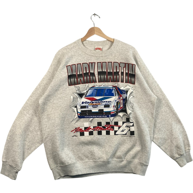 Vintage Nutmeg Mark Martin #6 Race Car NASCAR Crewneck
