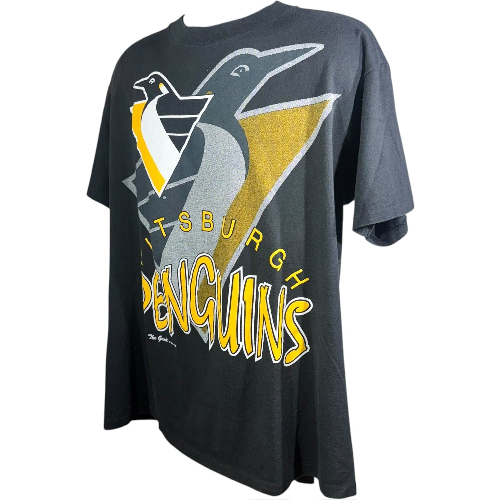 Vintage The Game Pittsburgh Penguins NHL Mascot Tee 90s