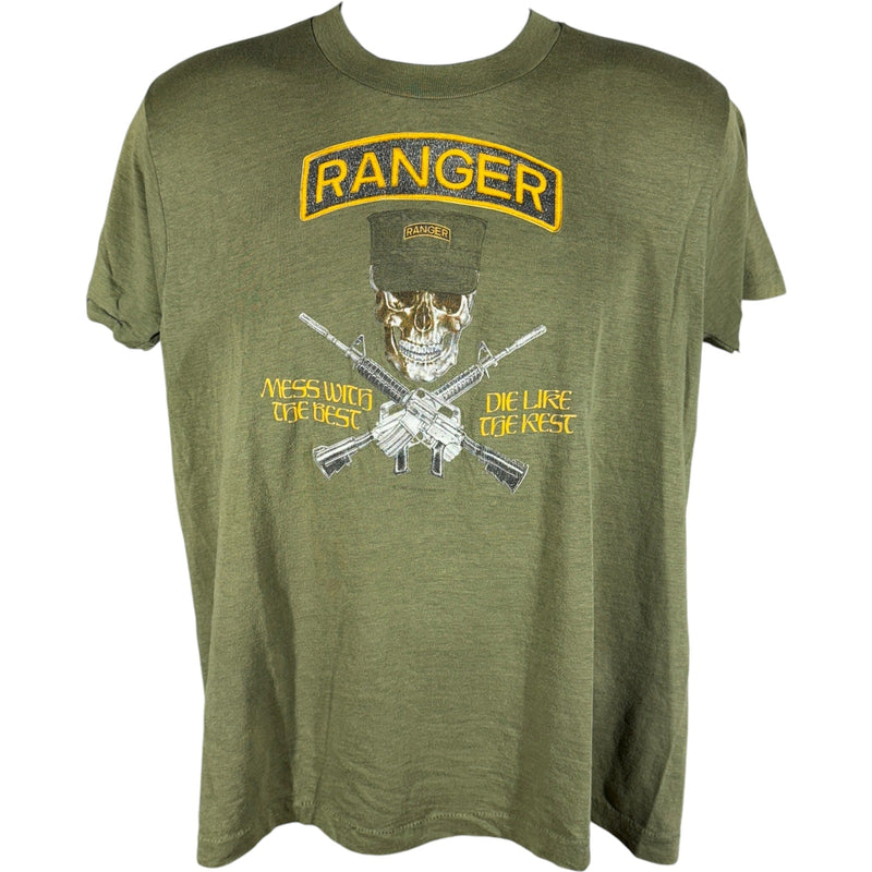 Vintage "Mess With The Best.." Army Ranger Military Tee 90s