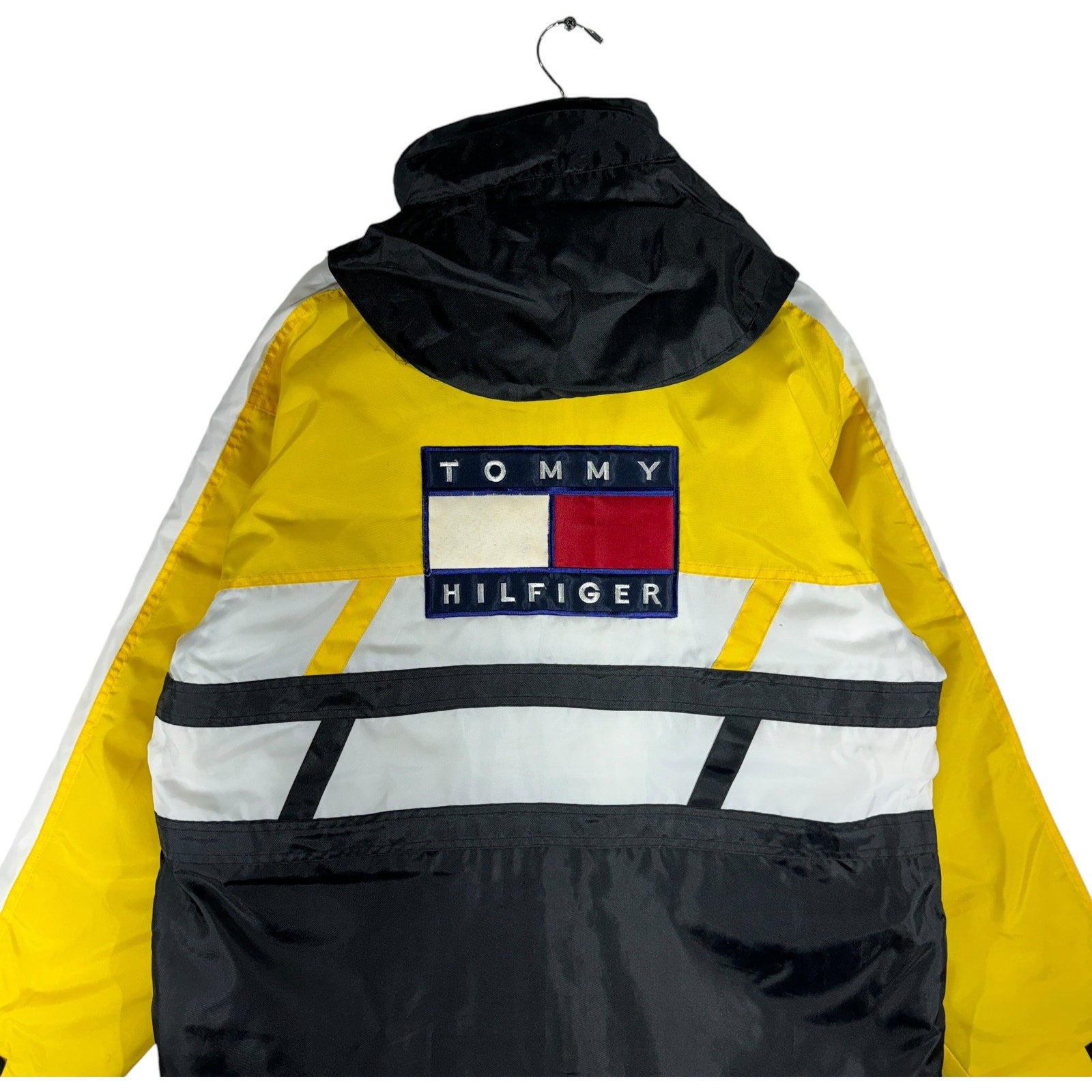 Vintage Tommy Hilfiger Colorblock Hooded Puffer Jacket