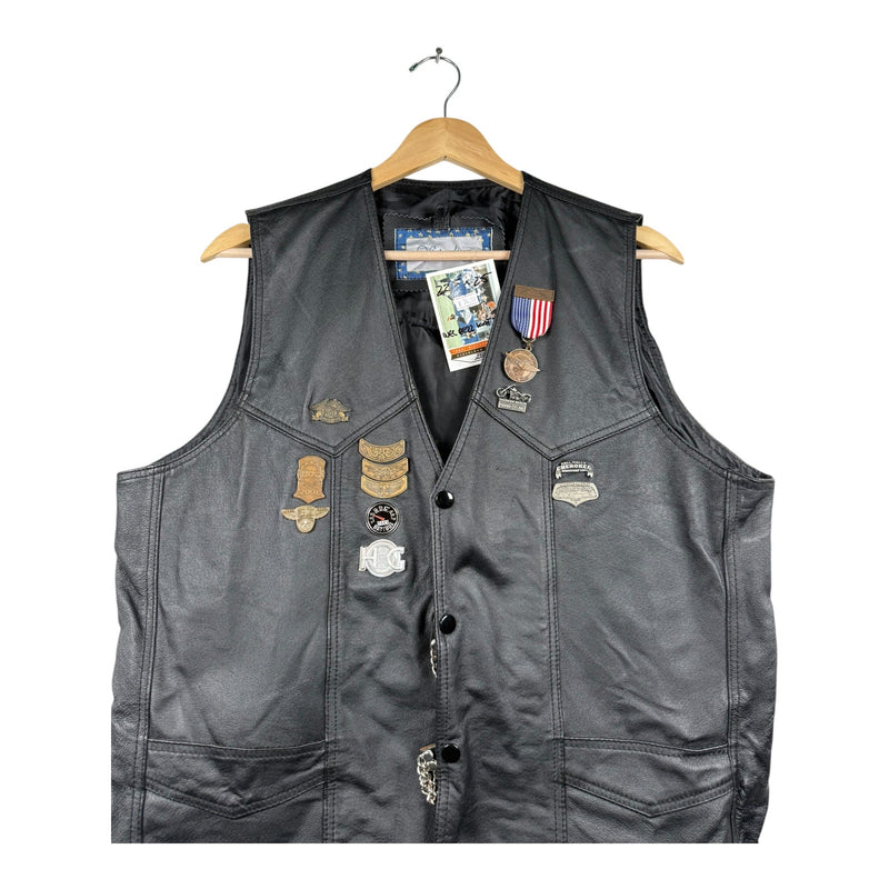 Vintage Harley Davidson Pins & Patches Biker Vest