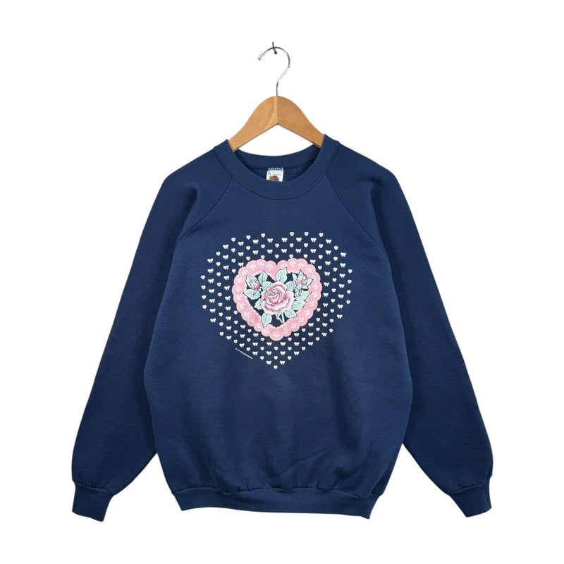 Vintage Heart Floral GraphicCrewneck