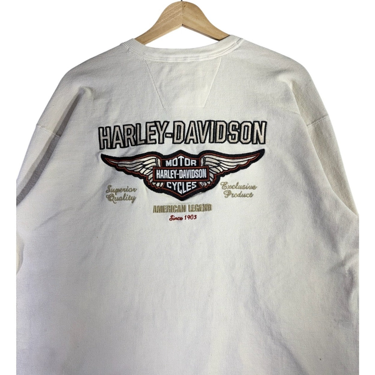 Vintage Harley Davidson Henley Long Sleeve