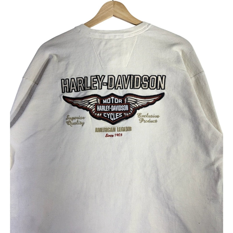 Vintage Harley Davidson Henley Long Sleeve