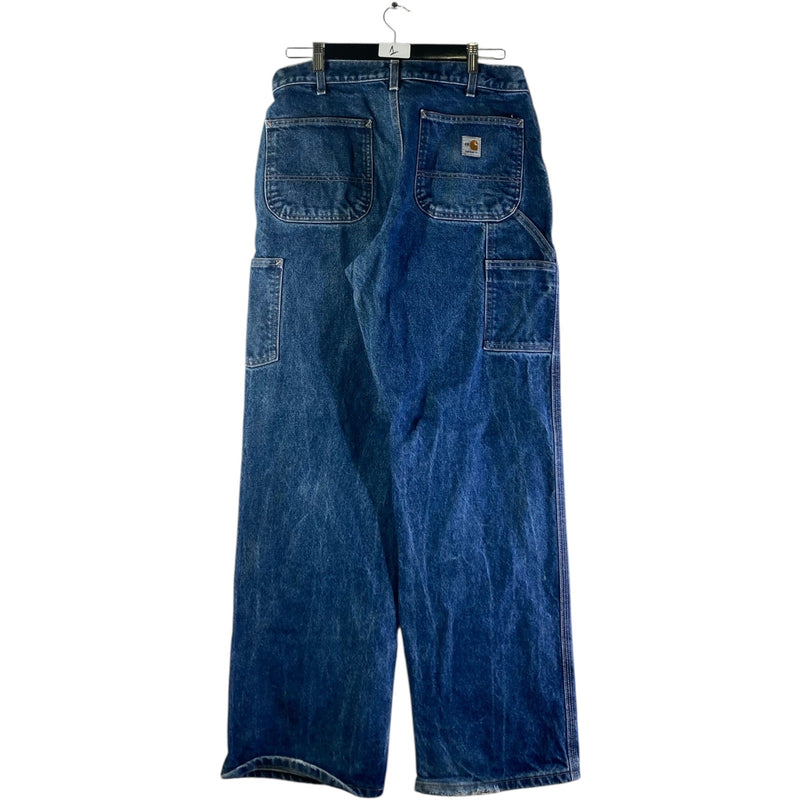 Vintage Carhartt Flame Resistant Carpenter Denim Jeans 34x32